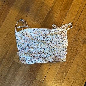 Backless floral crop top